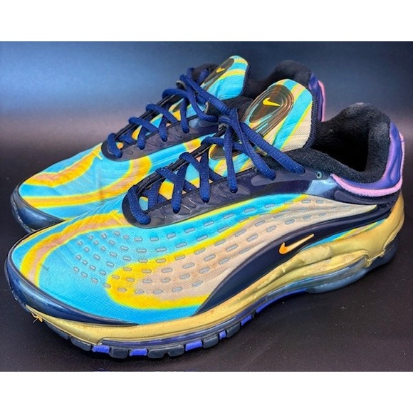Nike Air Max Deluxe Womens Running Sneakers size 9 Midnight Navy Laser Orange - Picture 1 of 8